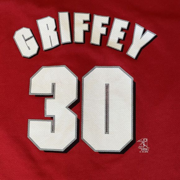 Vintage Ken Griffey Jr. Baseball Jersey Mens L True Fan Cincinnati Reds SS - Picture 9 of 9